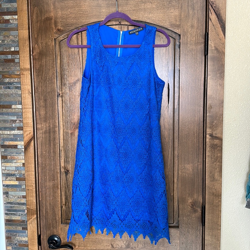 Bri on Ivy Blue Lace Dress